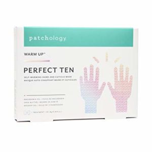 Patchology Perfect Ten Hand & Cuticle Mask with Shea Butter, Coconut Oil, Vitamin E and Soothing Fruit Extracts for Baby-Soft Feel – Disposable Moisturizing Gloves Best for Dry & Cracked Skin - 1 Pair