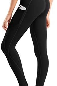 iKeep Women Yoga Capri Leggings: High Waisted Tummy Control with Pockets Yoga Pants - Workout Running Athletic Gym Exercise