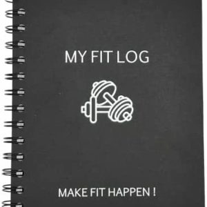 GotchaZ Fitness Journal & Workout Planner, Workout Log Book for Weight Loss, Exercise Log Book for Men Women, Weight Lifting log book, Fitness Tracker & journal, Black, 8.5 x 6 x 0.6