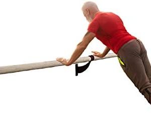Physical Therapy Rehabilitation Parallel Bars 12 FT Long 1.5” Diameter, Fixed Height Wall Mount made from Traditional Wood, Brackets Included – Assist Rail for Handle and Grab Bar, Safety Stability Bar (Black)