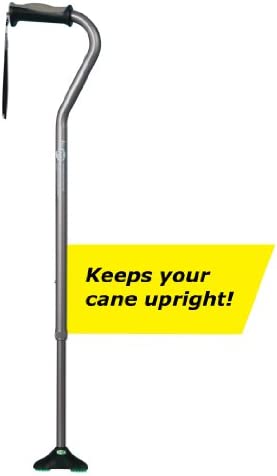 Hugo Mobility 731-858 Adjustable Offset Quadpod Walking Cane with Ultra Stable Cane Tip, Smoke - Image 4