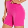 CRZ YOGA Super High Waisted Butterluxe Womens Biker Shorts 6'' / 8'' - Buttery Soft Workout Yoga Shorts Over Belly - Image 2
