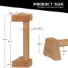 CekPo Fitness Wood Parallettes Set, Handle Stands Grips, 12 Inch Wooden Push Up Stand for L Sits, Calisthenics Planks, Handstand Pushups Fitness Muscle, Non-Slip Base Exercise Home Workout - Image 6