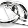 heyous 2-Pack M8 304 Stainless Steel Heavy Duty Pad Eye Hook Plate Staple Ring with Mounting Screws for Yoga Hammock Swing Marine Boat Application - Image 2