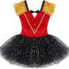 RUNQHUI Kids Girls Circus Show Ringmaster Costume Princess Dance Leotard Christmas Halloween Fancy Dress - Image 3
