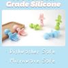 6 Pcs Silicone Baby Spoons First Stage and Baby Fork, Toddler Utensils for Baby Led Weaning, Chewable Baby Utensils for Self-Feeding - Image 3