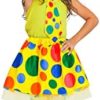 5 Pieces Clown Costume Kit, Clown Rainbow Headband, Tutu Skirt, Clown Tie and Clown Glasses,Rainbow Polka Dot Knee Thigh High Stocking for Clown Parties Carnivals Pretend Play Cosplay Party - Image 4