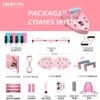 LALAHIGH Push Up Board, Portable Home Workout Equipment for Women & Men, 30 in 1 Home Gym System with Pilates Bar, Resistance Band, Booty Bands, Pushup Stands for Body Shaping - Pink Series - Image 7