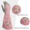 JIDOANCK 1 Pair Gardening Gloves, Non-Slip Grip Long Garden Gloves Soft Faux Leather Yard Working Gloves for Planting Light Purple S - Image 7