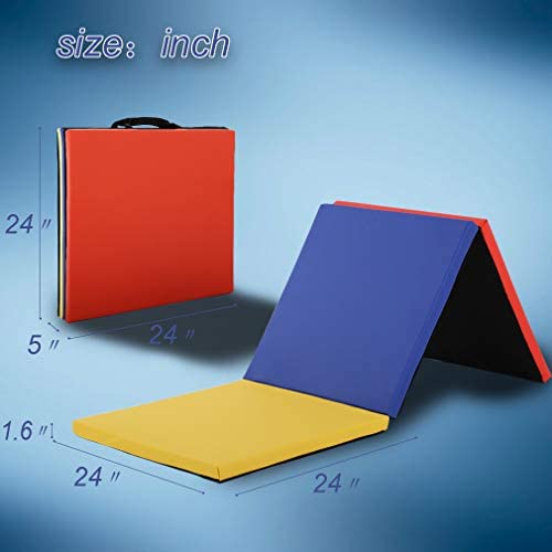 Gymnastics Mat Gym Mat Tumbling Mat 6'x2'x2” Lightweight Folding Gymnastic Tumbling Pad Gym Equipment Fitness Yoga Home Gym Exercise Mat - Image 7