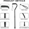 BeneCane Walking Cane for Men & Women Adjustable Cane with Offset Soft Cushioned Handle -Portable Lightweight Sturdy Mobility Walker Aid for Elderly, Seniors Collapsible Cane - Image 3