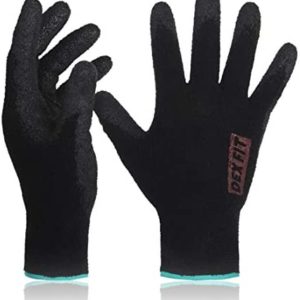 DEX FIT Warm Fleece Gloves NR450; Thin & Lightweight; Durable & Foam Coated; Firm Non-Slip Grip; Comfortable Fit; Washable; Ideal for Cold Outdoor Work XL (10) 3 Pairs