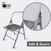 Samadhaan Iyengar Backless Yoga Chair - Prop for Flexibility and Strength Training. Portable Folding Yoga Chair with MS Frame and Non-Slip Feet Covers | 100kg Capacity - Image 5