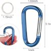 6PCS Carabiner Carabiner Clip,3 Inch Large Aluminum D Ring Shaped Carabiner with Keychain Hook, Spring Snap Hook for Bag/Buckle, Key Chain Clip, Backpack Clips, Key Hook for Pants, Clip on Keychain! - Image 2