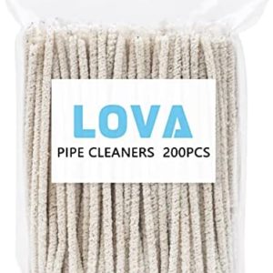 Pipe Cleaners (200 Hard Bristle) for Arts and Crafts and Glass and Pipe Smoking, Easily Cleans and Crafts! Hard Bristle Pipe Cleaners for Pipe Smoking for Glass Long White Pipe Cleaners for Cleaning - Pipe Cleaners Craft Supplies
