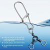 JSHANMEI Fishing 3 Way Swivel Snaps High-Strength Cross Line Duo Lock Snap Swivels T-Turn Fishing Lure Connectors Saltwater Tackle Accessories for Trolling Catfish - Image 3