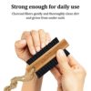 Wooden Cleaning Finger Nail Brush with Nylon Charcoal Bristles & Hanging Rope - Double-Sided Fingernail Brush for Scrubbing Fingernails and Toes (Beechwood) - Image 4