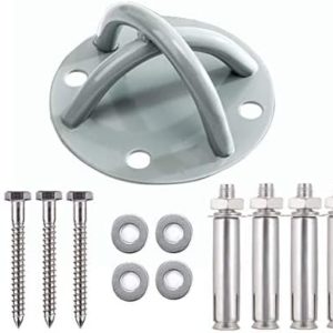 SEAFOWL 4 Holes Ceiling Anchor - Wall Mount Bracket, Olympic Rings, Body Weight Strength Training Systems,Aerial Yoga Swing & Hammock,Boxing Equipment, Resistance Band, Battle Rope Hanging Kit