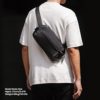 tomtoc Compact EDC Sling Bag, Minimalist Chest Shoulder Backpack Crossbody Bag for Men and Women, Lightweight Everyday Carry Bag for Tactical, Travel, Work, Gym, Sport, Black, 4.5L - Image 2