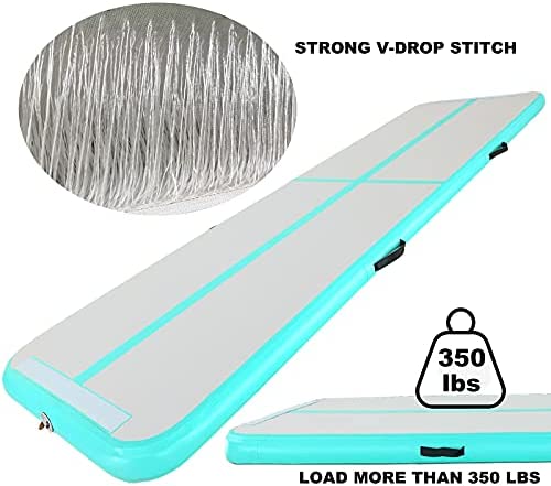 Marfula Inflatable Air Track Mat Gymnastics Mat Training Mats 4 inches Thickness With Carry Bag / Electric Pump For Home Use/Training/Cheerleading/Yoga/Water - Image 3