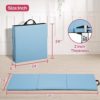 Gymnastics Mat Exercise Mat Tumbling Mats for Home Gym, Folding Portable 8’x4’x2 Extra Thick Crash Panel Mat with Carrying Handles for Kids Adults, Blue - Image 7