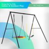 Simply Cones Saucer Swing Set for Kids - 440lbs Max Weight Capacity, Indoor & Outdoor Play Set with Round Swing & Regular Swing Seat - Heavy Duty Steel A-Frame, Easy to Assemble, Accessories Included - Image 8