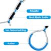 Colorful Swing Gymnastic Bar Rings, Outdoor Backyard Play Sets & Playground Equipment for Ninja Slackline, MonSkey Ring, Climbing Ring, Obstacle Ring, 5 Pack - Image 3