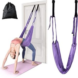 JIANGGE Waist Back Leg Stretch Strap/Yoga Fitness Band, Leg Stretching Assist Trainer, Yoga Swing,Yoga Hammock,Aerial Silks Yoga Swings for Gym Home Fitness