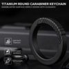 TISUR Titanium Round Carabiner Clip,Spring Hook Key Ring,Small Keychain Carabiner,with D-Ring for Keys - Image 4