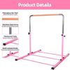SHIWEI Gymnastics Training Bar- Height Adjustable 3' to 5' Horizontal Kip Bar for Kids - Image 2