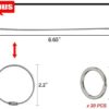 Carabiner Clip,Aluminum D Ring Shape Carabeaner Keychain Hook Pack of 20 - Image 5