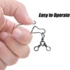 JSHANMEI Fishing 3 Way Swivel Snaps High-Strength Cross Line Duo Lock Snap Swivels T-Turn Fishing Lure Connectors Saltwater Tackle Accessories for Trolling Catfish - Image 4