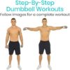 Vive Dumbbell Workout Poster - Home Gym Exercise for Upper, Lower, Full Body - Laminated Bodyweight Chart for Back, Arm, Core and Legs - Free Weight Building Guide For Men, Women, Elderly (30" x 17") - Image 4