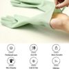 Household Cleaning Gloves,2-Pairs Long Sleeves PVC Reusable Dishwashing Gloves with Cotton Flocked Liner - Image 5