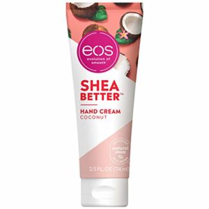 eos Shea Better Hand Cream - Coconut, Natural Shea Butter Hand Lotion and Skin Care, 24 Hour Hydration with Shea Butter & Oil, 2.5 oz