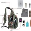 TurnWay Water-Proof Sling bag/Crossbody Backpack/Shoulder Bag with USB Charging Port for Travel, Hiking, Cycling, Camping - Image 2