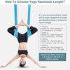 EUPEFIST Aerial Yoga Hammock Set, Pilates Yoga Swing Set, 2.8 m Wide Nylon Hammock, Silk Fabric 4M 5M 6M 7M Flying Yoga Sensory Swing Pilates Inversion Gymnastic Yoga Sling Aerial Fitness rig,H,5M - Image 8