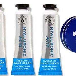 Bath and Body Works 3 Pack Hyaluronic Acid Hydrating Hand Cream. 1 oz. Travel Size Body Cream 1 Oz.