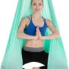 ZCXBHD Aerial Yoga Hammock Elastic Nylon Yoga Training Belt Anti-Gravity Yoga Swing for Body Building Pilates Workout Fitness 4m2.8m (Color : Green) - Image 2