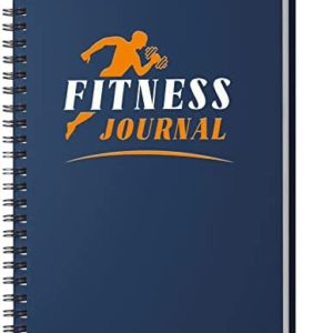 Fitness Journal for Women & Men, Workout Journal, Workout Log Book - Good Gym & Workout Accessories For Women & Men, Including Food Journal, Wellness Journal & Planner, Blue