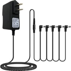 Effects Power Adapter Cord Electric Guitar Power Supply Source Charger Effect Pedal Daisy Chain 9V DC 1A Cord Lead Guitar Instrument Power Splitter Cable 1 to 5 Ways
