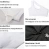 MATHACINO One Shoulder Sports Bra for Women Sexy Cute Workout Yoga Bra Medium Support - Image 5