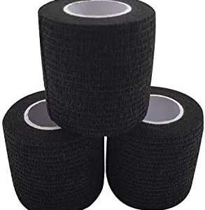 zechy Grip Tape - Hockey, Baseball, Lacrosse, Any Other Sports requiring a Solid Grip - 2 inch by 15 feet (Black)(3 Pack)