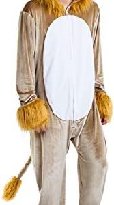 Tipsy Elves's Men's Lion Costume - Funny King of Cats Halloween Jumpsuit