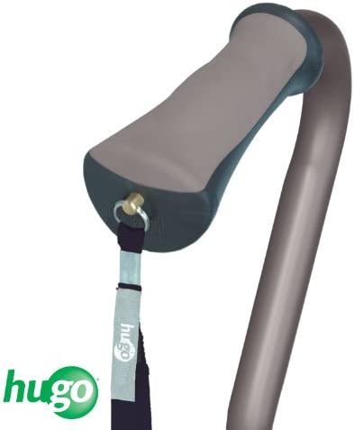 Hugo Mobility 731-858 Adjustable Offset Quadpod Walking Cane with Ultra Stable Cane Tip, Smoke - Image 3