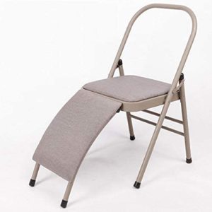 DLT Iyengar Foldable Yoga Chair W/Width 31mm Lumbar Support, Removable Bold 25mm Steel Pipe Yoga Chair Auxiliary Tool, Balanced Body Headstand Bench Ideal Chair