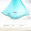 Aerial Hammock Kit, Pilates Flying Swing Aerial Silks Replacement Fabric 5 Meters Long for Home Outdoor Aerial Dance Daisy Chain,Carabiner XJJUN (Color : A, Size : 5m) - Image 7