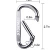Carabiner Clip,Aluminum D Ring Shape Carabeaner Keychain Hook Pack of 20 - Image 4