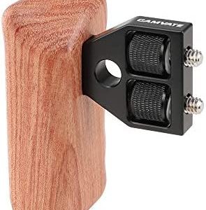 CAMVATE DSLR Wood Wooden Handle Grip Mount Support for DV Video Cage Rig (Left Hand) - 1242