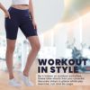 C Crush Biker Shorts Women with Pockets-3 Pack Womens Workout Shorts-Yoga Shorts-Womens Running Shorts-Tummy Control Shorts - Image 3